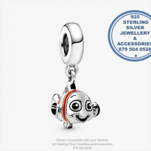 925 Sterling Silver Finding Nemo Dangle Charm Bead. Pandora Compatible
