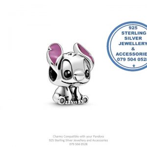 925 Sterling Silver Baby Lilo and Stitch Charm Bead. Pandora Compatible