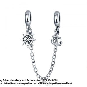 925 Sterling Silver Anchor Sea Safety Chain. Pandora Compatible