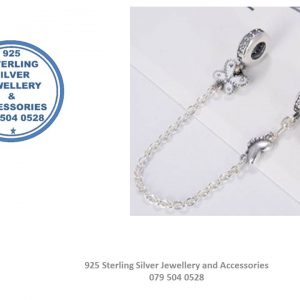 Butterfly Sterling Silver Safety Chain for your bracelet to promote safety of your bracelet and charms as well as look Stunning. A Must Have 
