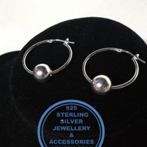 925 Sterling Silver Earring - Statement hoop Earrings with stunning ball detail - 1 pair Prices Excludes National delivery to your door at a nominal fee.