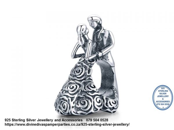 925 Sterling Silver Husband and Wife Dancing Charm Compatible with your Pandora.
