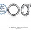 Circle stud Circle of Life Love Sterling Silver Earrings