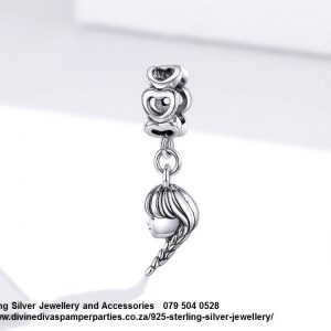 925 Sterling Silver Daughter Charm Frozen Mother & Daughter Charms - 2 available. Sold individually. Pandora Compatible
