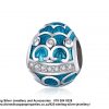 925 Sterling Silver Enamel Detail Easter Egg Charm. Pandora Compatible