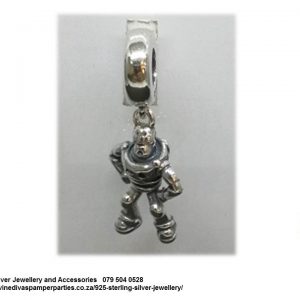 925 Sterling Silver Dangle Toy Story Buzz Light Year Charm. Pandora Compatible