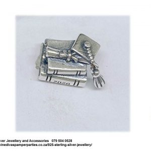 925 Sterling Silver Graduation with Dangle Charm Charm Bead. Pandora Compatible