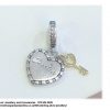 925 Sterling Silver Key to my Heart Dangle Charm Bead. Pandora Compatible JESSICA