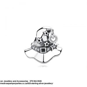 925 sterling Silver Disney Magic Hat Micky Charm Bead. Pandora Compatible