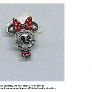 925 Sterling Silver Baby Minnie Mouse Charm Bead. Pandora Compatible Babies