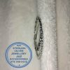 "925 Sterling Silver 2 set bands with cubic detail. 1 with round tube settings"
