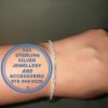 925 Sterling Silver Fine Tennis bracelet 18.5cm with clear cubics.