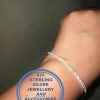 "925 Sterling Silver Tennis bracelet 18.5cm with clear cubics"
