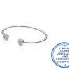 925 Sterling Silver Hard Open Bangle Bangle with detailed end Stoppers