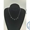 925 Sterling Silver Chain necklace with Heart disks 42cm plus 5cm extender