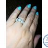 925 Sterling Silver Designer's Wedding Band Circles all Round filled with clear cubics