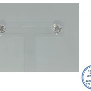 925 Sterling Silver Cubic 7mm Stud Earrings