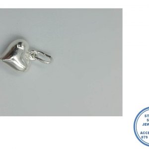 925 Sterling Silver Small Puffey Heart Pendant